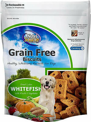 Nutrisource Grain Free Fish Dog Biscuits - 14 oz - 6 Pack