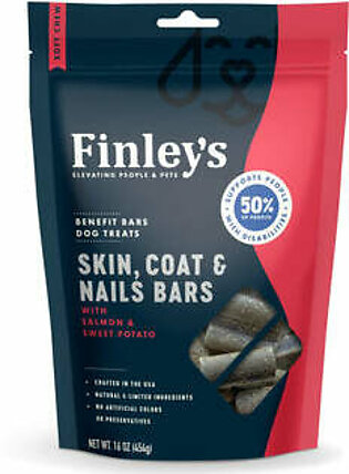 Finley's Skin and Coat Bars with Salmon and Sweet Potato Soft Dog Chew Bars - 16 Oz