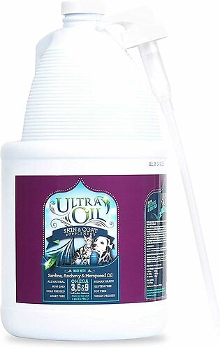 Ultra Oil Ultra Oil Skin & Coat Dog and Cat Health Supplements - 128 oz Bottle