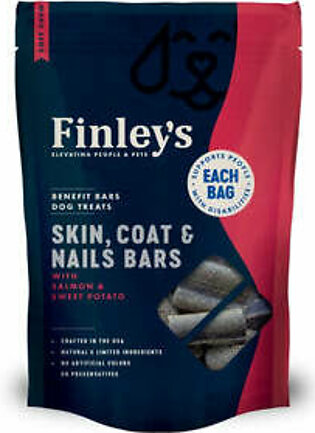 Finley's Skin and Coat Bars with Salmon and Sweet Potato Soft Dog Chew Bars - 6 Oz