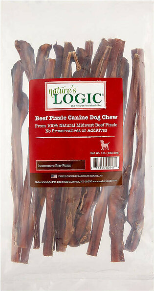 Nature's Logic Beef Pizzle Treat All-Natural Beef Dog Treats - 1 lb Bag