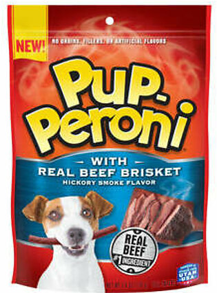 Pup-Peroni Beef Brisket Hickory Smoke Flavor Soft and Chewy Dog Treats - 20.5 Oz - Case of 4