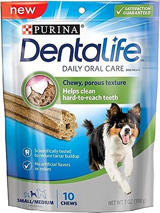 Purina DentaLife Soft and Chewy Dental Dog Treats - Small/Medium - 10 Count - 4 Pack