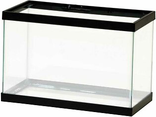 Aqueon Standard Glass Rectangle Aquarium Clear Silicone - Black - 2.5 gal