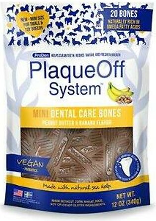 Proden Plaqueoff Min Dental Bones Peanut Butter & Banana Dog Dental Chews - 17 oz Bag