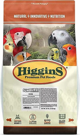 Higgins Gourmet Diets Macaw Bird Food - 25 Lbs