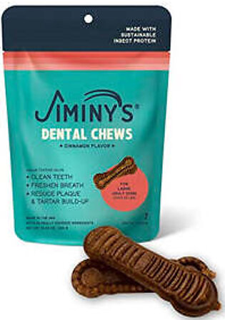Jiminy's Cinnamon Flavored Dental Dog Chews - Large - 7 Count - 12 Oz