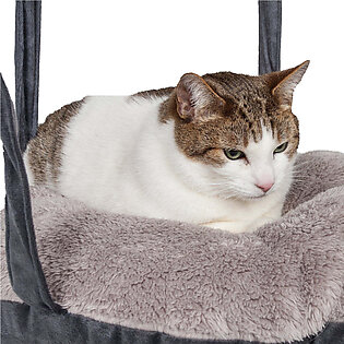 Pet Life ® 'Kittyhaus' Dual-Lounge Hanging Relaxing Kitty Cat Pillow Bed Hammock Lounger