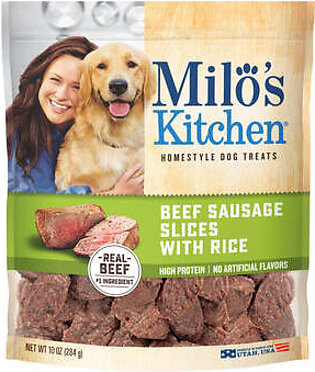 Milo's Kitchen Sausage Slices Soft and Chewy Dog Treats - 18 Oz - Case of 4