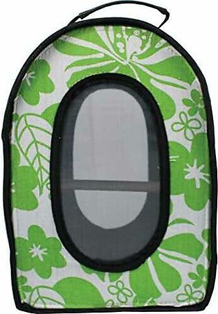 A&E Cage Company Voyager Soft Sided Travel Bird Carrier - Green - Small - 14.5 X 10.5 X 7
