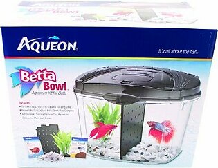 Aqueon Betta Bowl Aquarium Kit - Black - 0.5 gal