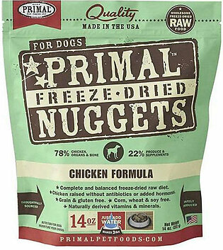 Primal Freeze-Dried Dog Food Nuggets Chicken - 14 Oz