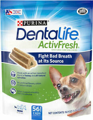 Purina DentaLife ActivFresh Dental Dog Chews - Mini - 16.9 Oz - 4 Pack