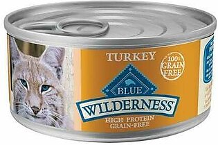 Blue Buffalo Wilderness Adult High-Protein Grain-Free Turkey Pate Wet Cat Food - 5.5 Oz - Case of 24