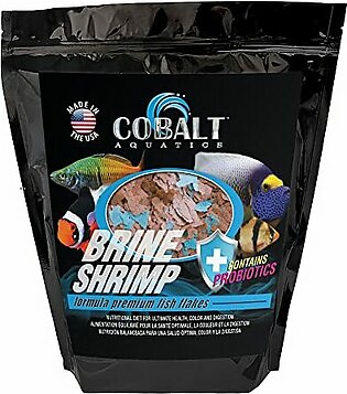 Cobalt Aquatics Brine Shrimp Flakes Fresh and Saltwater Fish Food - .5 Oz
