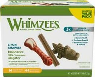Whimzees Dental Dog Chews - Value Box - Medium - 46.6 Oz