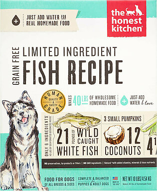 Honest Kitchen Limited Ingredient Diet Grain-Free Fish Dehydrated Dog Food - 10 lb Box