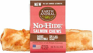 Earth Animal Dog Chews NO HIDE Salmon - 7 Inches - 24 Count