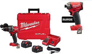 Milwaukee Milwaukee M18 FUEL 1/2" Hammer Drill/Driver Kit & M18 SURGE 1/4" Hex Hydraulic Impact Driver 2904-22 & 2760-20