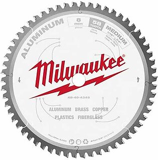 Milwaukee 8" 58 Tooth 5/8" Arbor Circular Saw Aluminum Cutting Blade 48-40-4345
