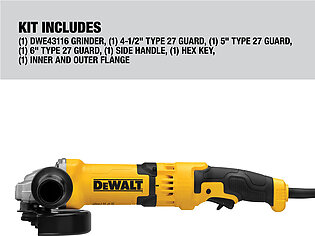 DEWALT Angle Grinder Tool, 4-1/2-Inch To 6-Inch, Trigger Switch DWE43116