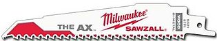 Milwaukee 6" 5 TPI Axe Sawzall Blades (25 pack) 48-00-8021