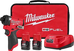 Milwaukee M12 FUEL 1/4" Hex Impact Driver Kit 3453-22