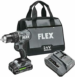 FLEX 24V 1/2" 2 Speed Compact Hammer Drill Kit FX1231-1A
