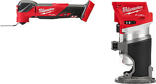 Milwaukee M18 FUEL Oscillating Multi-Tool & M18 FUEL Compact Router - TOOL ONLY 2836-20 & 2723-20