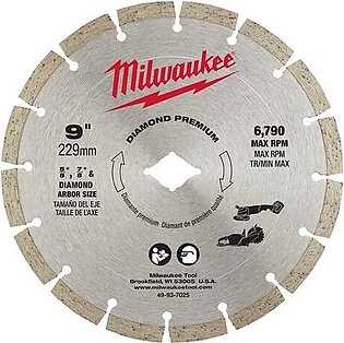 Milwaukee 9" Diamond Premium Segmented Blade 49-93-7025
