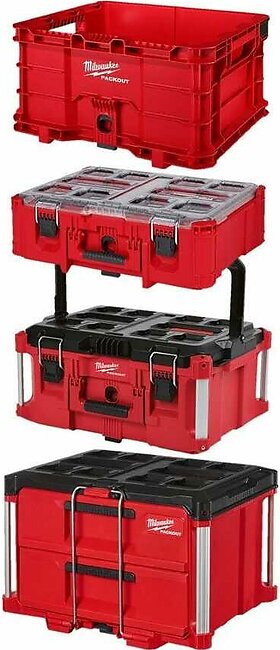 Milwaukee PACKOUT Large Tool Box & PACKOUT XL Tool Box, PACKOUT Crate & PACKOUT Deep Organizer