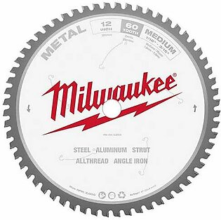 Milwaukee 12" 60 Tooth 1" Arbor Circular Saw Metal Cutting Blade 48-40-4265