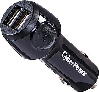 CyberPower CPTDC2U Travel Charger (2) 2.1A USB Port - DC Auto Power Plug CPTDC2U