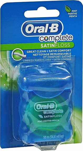 Oral-B Complete SATINfloss Dental Floss Mint – 54.6 YD
