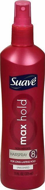 Suave Max Hold Hairspray Non-Aerosol Unscented – 11 OZ