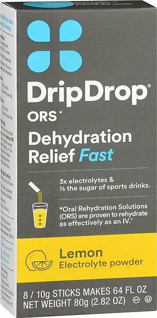 Drip Drop ORS Electrolyte Powder Packs Lemon – 80 GM