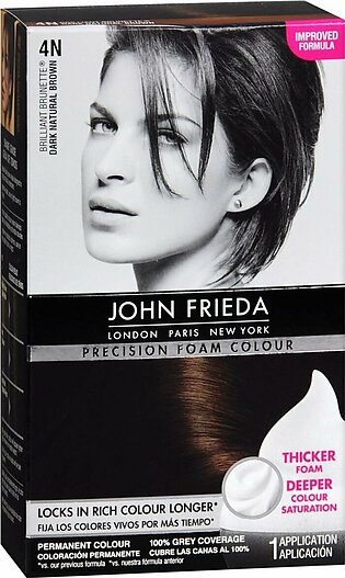 John Frieda Precision Foam Colour Brilliant Brunette (Dark Natural Brown) 4N – 1 EA