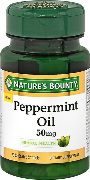 Nature’s Bounty Peppermint Oil 50 mg Coated Softgels – 90 CP