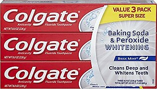 BAKING SODA & PEROXIDE WHITENING TOOTHPASTE 3 PACK 6-3-8 OUNCE (18 units per case)