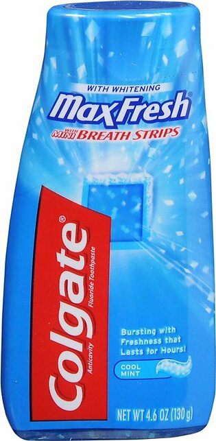 Colgate MaxFresh Toothpaste With Mini Breath Strips Whitening Cool Mint – 4.6 OZ