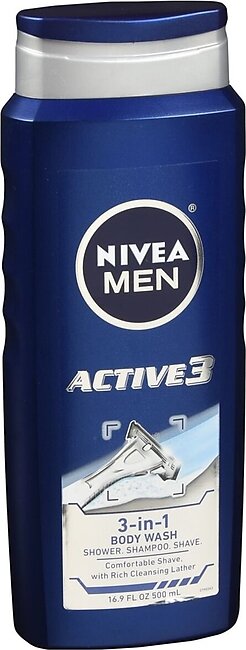 NIVEA Men Active 3 3 in 1 Body Wash – 16.9 OZ