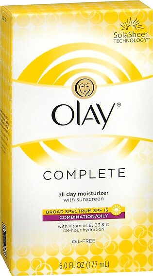 OLAY Complete All Day Moisturizer with Sunscreen SPF 15 Combination/Oily – 6 OZ