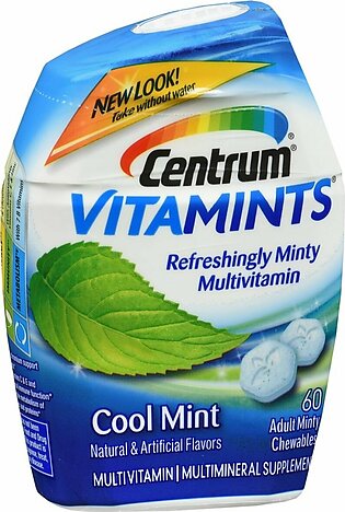 Centrum VitaMints Multivitamin/Multimineral Supplement Adult Chewables Cool Mint – 60 EA