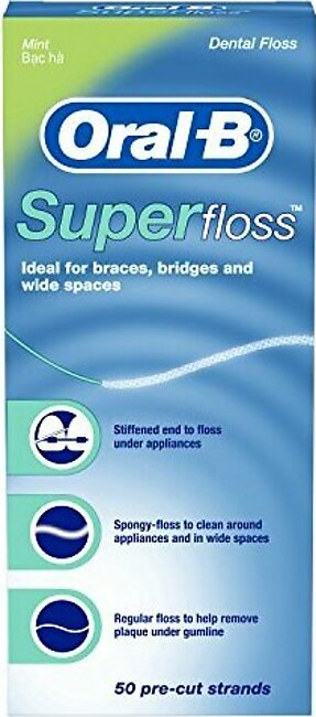 Oral-B Super Floss, Dental Floss, Original (50-count)