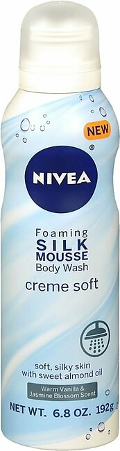 Nivea Foaming Silk Mousse Body Wash Creme Soft – 6.8 OZ