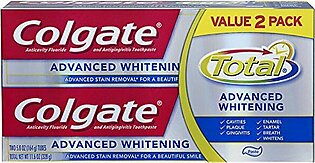 TOOTHPASTE ADVANCED WHITE TWIN PACK 2-6-11.6 OUNCE (12 units per case)
