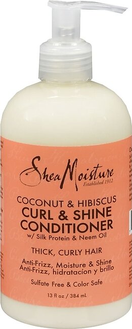 Shea Moisture Coconut & Hibiscus Curl & Shine Conditioner – 13 OZ