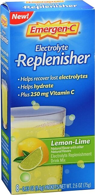 Emergen-C Electrolyte Replenisher Lemon-Lime – 8 EA