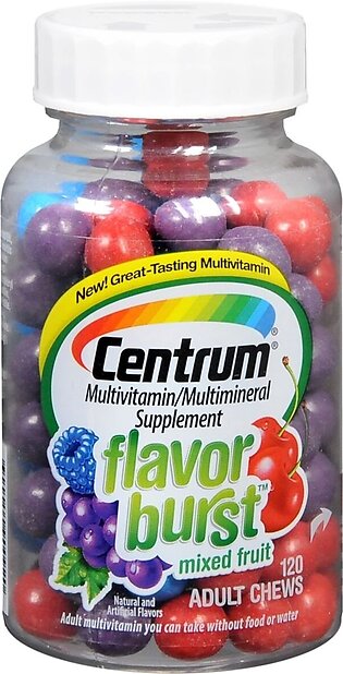 Centrum Flavor Burst Adult Chews Mixed Fruit – 120 EA