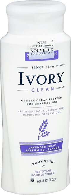 Ivory Clean Body Wash Lavender Scent – 21 OZ
